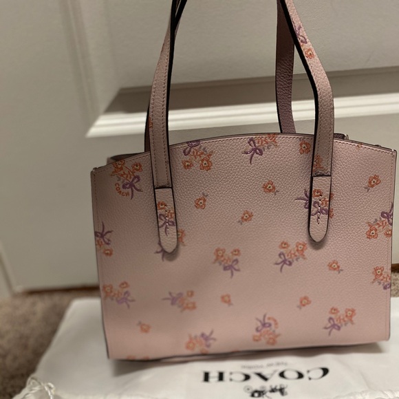 Pink Leather Flower Coach Purse - Picture 8 of 8